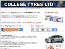 Tablet Screenshot of collegetyres.co.uk